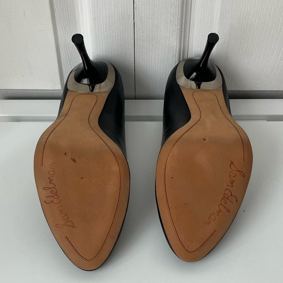 Sam Edelman - “Camdyn” Pump in Black Leather (3” Heel) - Picture 7 of 8